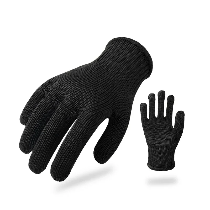 Black level 5 Cut Resistant Gloves Breathable Protection Safety Anti Cut Gloves Outdoor Fish Meat Knife Cutting Tackle Assist