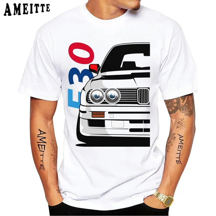 New Summer Men Short Sleeve Classic X5 Germany TShirt E36 M5 E30 Car T-Shirt Legend E34 E46 E90 Lovers Boy Casual White Tees