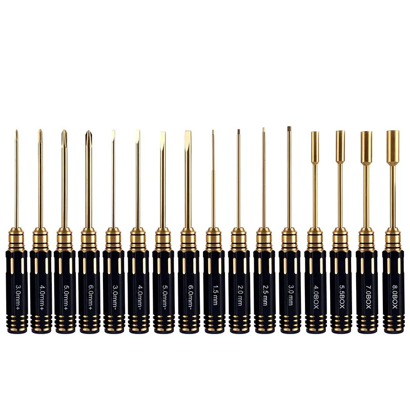

16pcs/set of Model Tool Hexagonal Screwdriver Titanium Hexagonal Handle Model Tool Kit