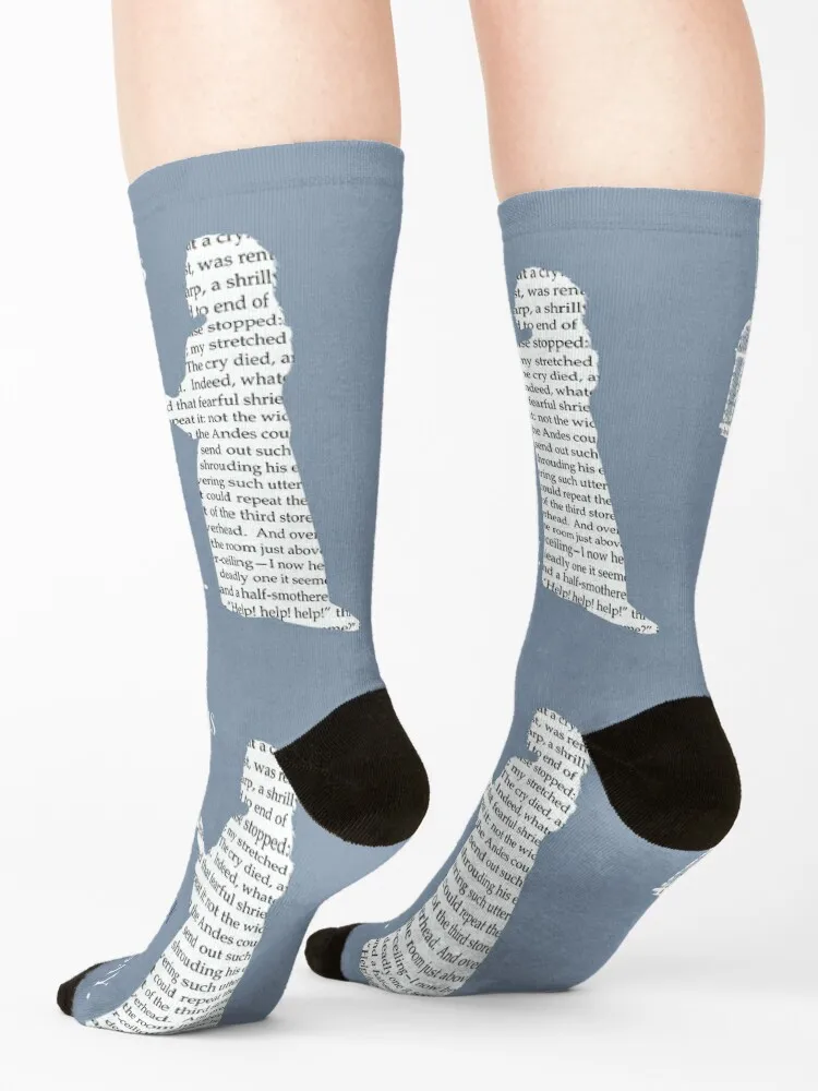 First Lines: Charlotte Bronte,Jane Eyre Socks funny sock hiphop floral anti-slip Socks Women's Men's
