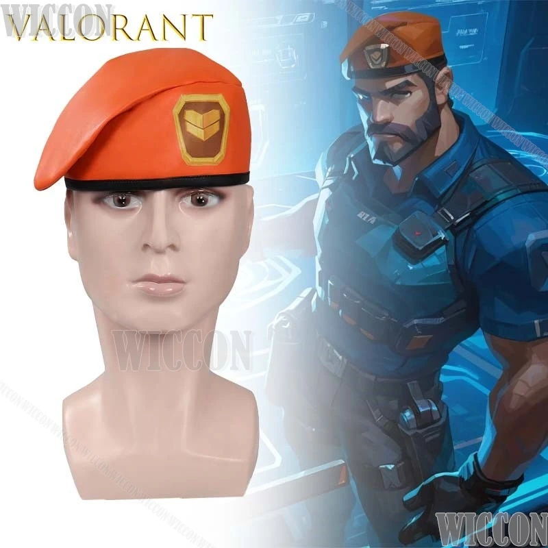 

VALORANT Brimstone Raze Берет Реплика Шляпа Косплей Персонаж Одежда Шляпа Аниме Кепки Офицерские Кепки Аксессуары Костюм Для Ролевых Игр Cos