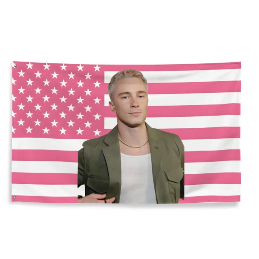 Drew Starkey Pink America 5x3 Ft Flag Personalized Flags Design Flag Tapestry Dorm Room Bedroom Outer Banks With Two Grommets