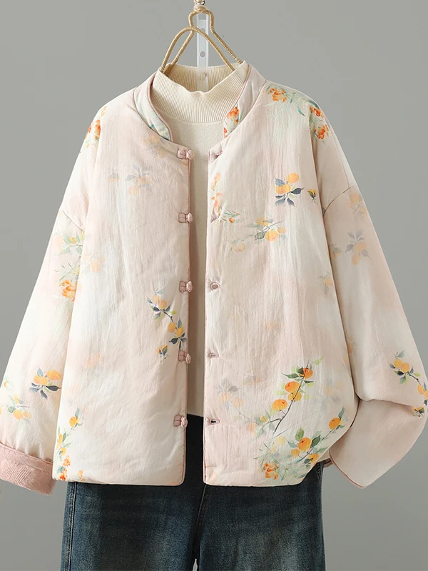 Casual Double-Sided Wear Cotton Jacket 2026 New Print Women's Outerwear Comfortable Breathable Winter Coat for Ladies