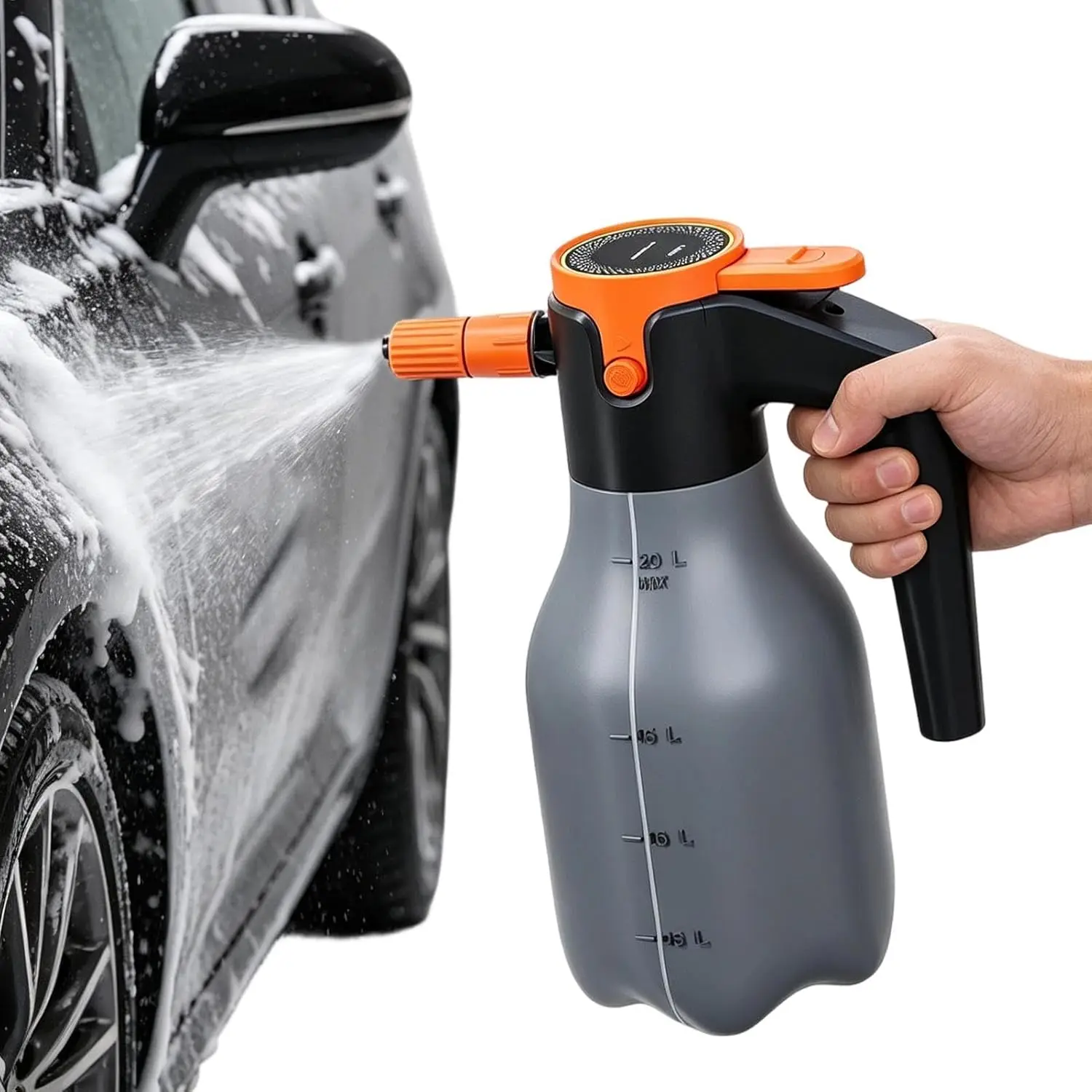 2L Portable Foam Generator Electric Car Wash Sprayer Car Wash High Pressure Cleaner Electric Snow Foam Gun Manual Cleaning Tool