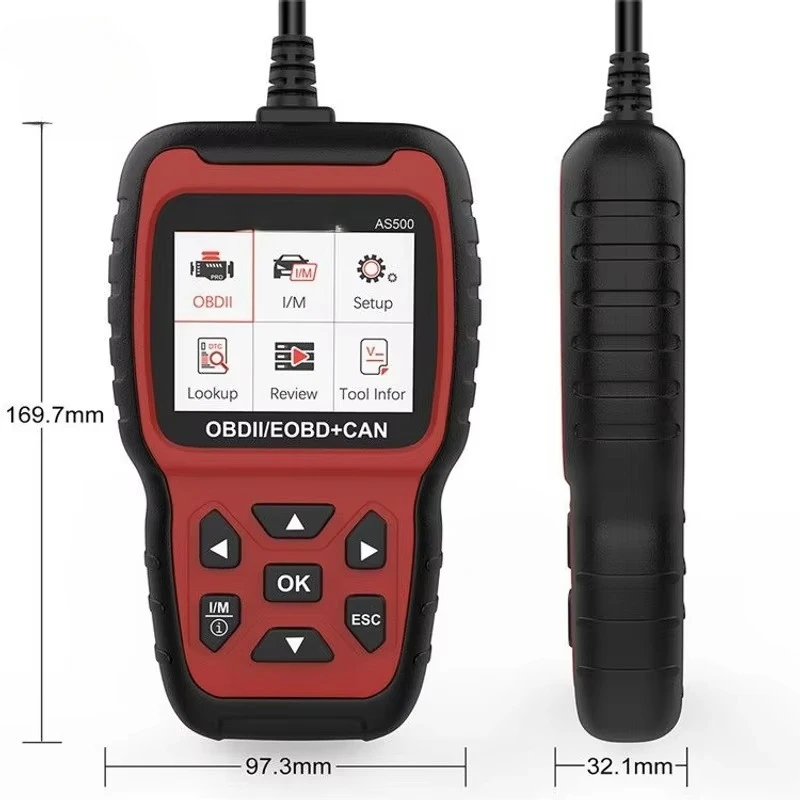 Excavator Parts for Ancel AS500 OBDII Scanner Engine Reader for Car Diagnostics Tool