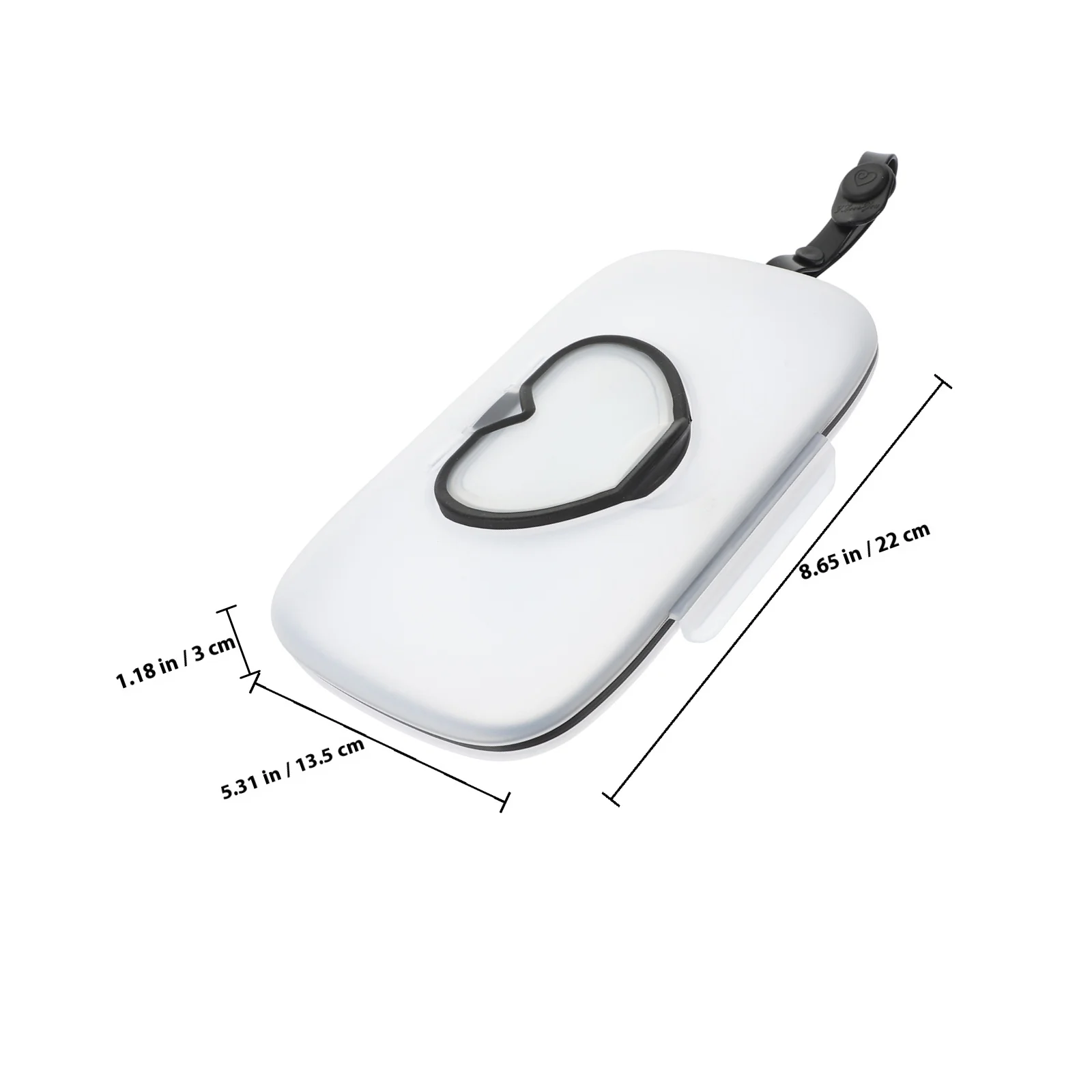 Soporte de toallitas para bebé, portátil, compacto, ligero, tapa de corazón, gran capacidad, sello húmedo, dispensador de toallitas para guardería de viaje