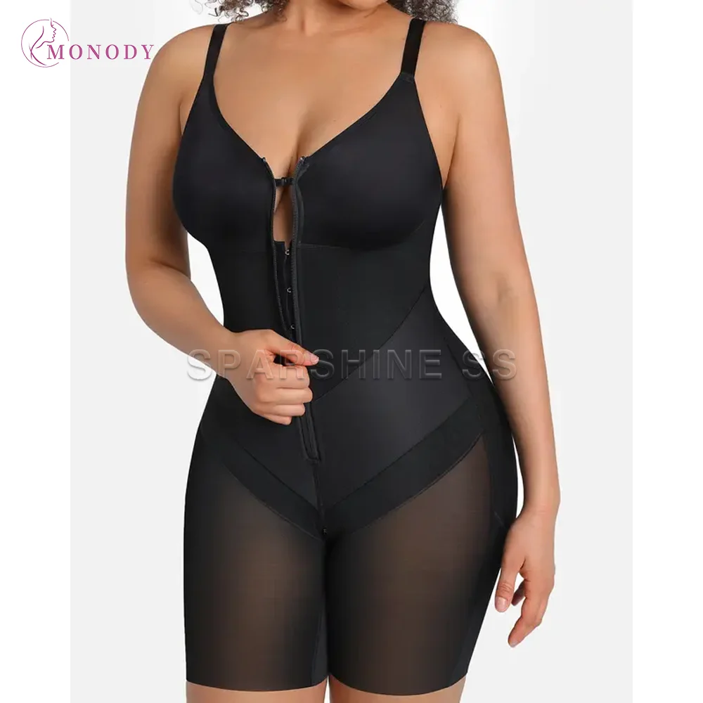 

Fajas Zipper Body Shaper Compression Slimming Bodysuit Mesh Butt Lifter Shapewear Adjustable Strap Postpartum Slimming Underwear