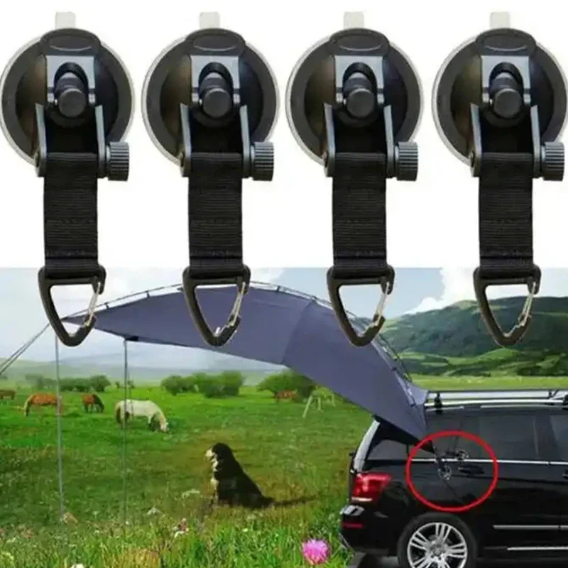 

4PCS Tarp Anchor Car Side Awning Outdoor Camper Gear Tool Camping Accessories NewVacuum Suction Cup Car Accessories Camping Tent