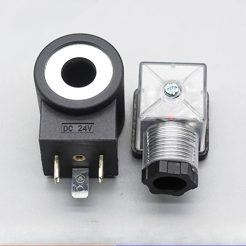 1PC Hydraulic Plug-in Solenoid Coil 13mm Bore 37mm AC220V/24V/380V/110V DC12V/24V/27V/48V/60V/72V