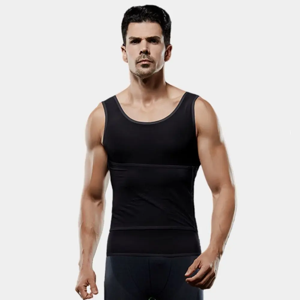 Belly Contracting Body Shaper Vest Men Thin Camisole Shapers Tummy Control Underwear Undershirts Elastic Waist Trainer Tank Top
