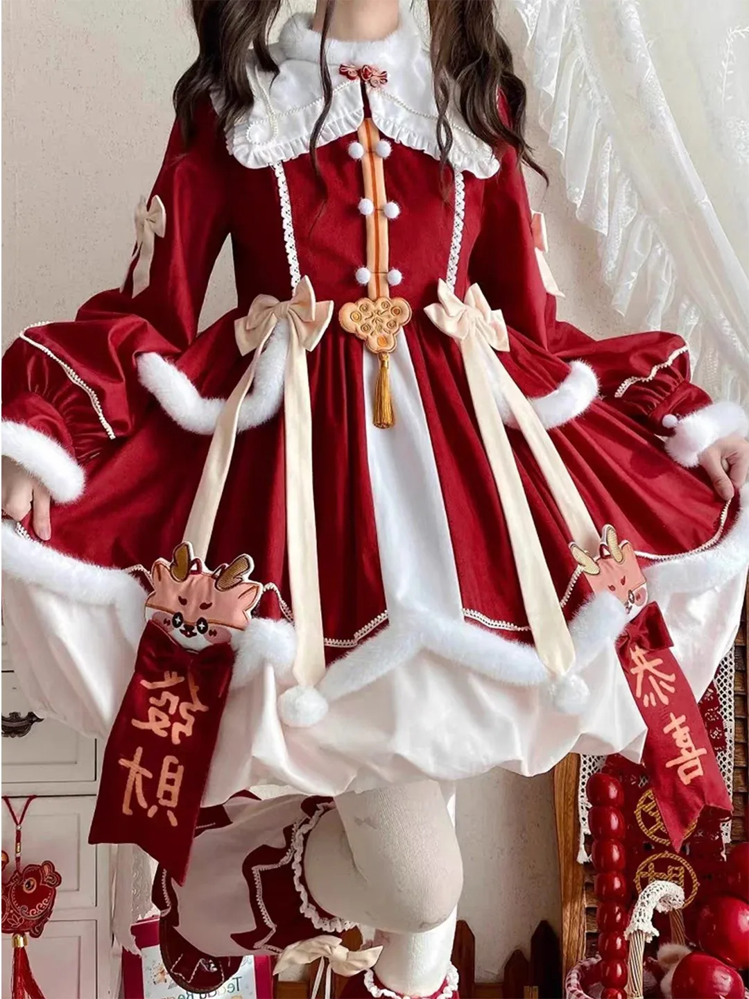 new-year's-aosphere-long-sve-red-lolita-set-korean-sle-winter-thiened-women's-clothing-par-wear-festive-outfit