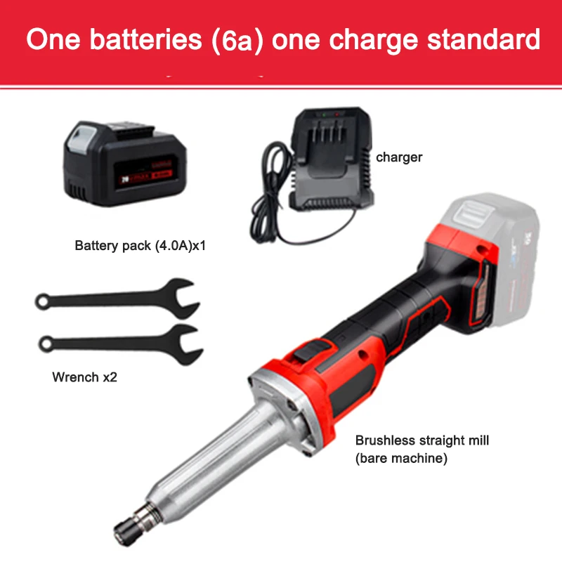 6.0 A Brushless Straight Grinder Rechargeable Lithium Battery Electric Engraving Machine Small Polisher For Jade Polishing Tools