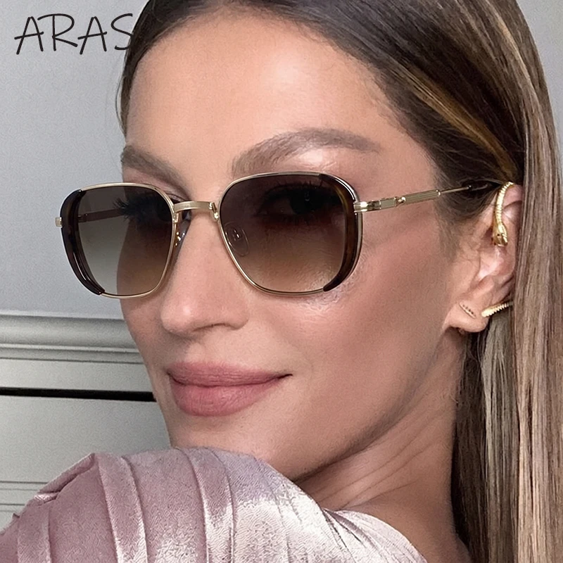 Vintage Square Sunglasses Women 2026 Luxury Brand Designer Fashion Retro Geometric Metal Frame Sun Glasses Trendy Travel Shades