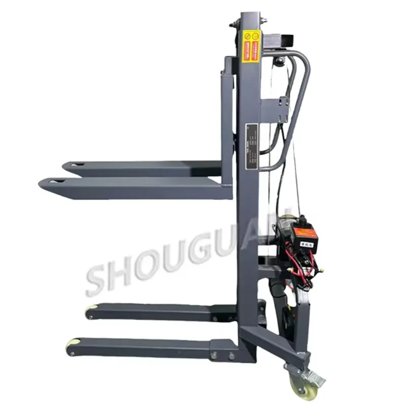 小型フォークリフト 小型貨物エレベーター ミニスタッカー 300kg ポータブルリチウムバッテリー式フォークリフト スタッカー クレーンリフトトラック