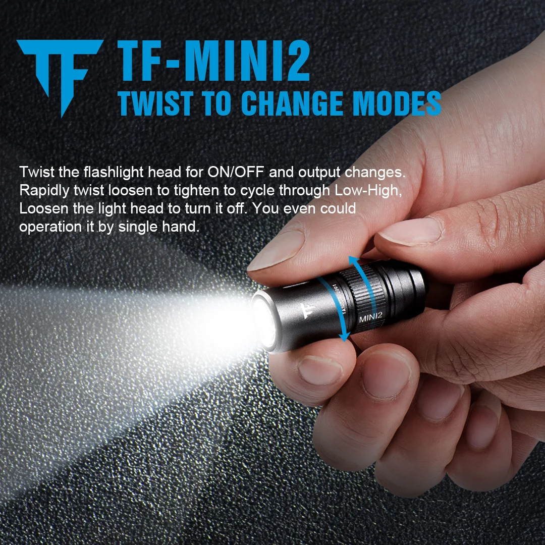 Trustfire Mini2 Linterna LED EDC recargable USB IPX8 - imagen 5