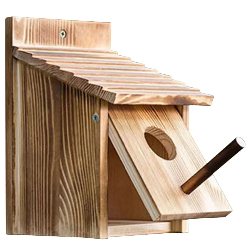 

Wooden Bird Nest Small For Parrots Birds Hanging Outdoor Garden Decor Birdhouse Wood Nesting Box Pet Sleeping Home