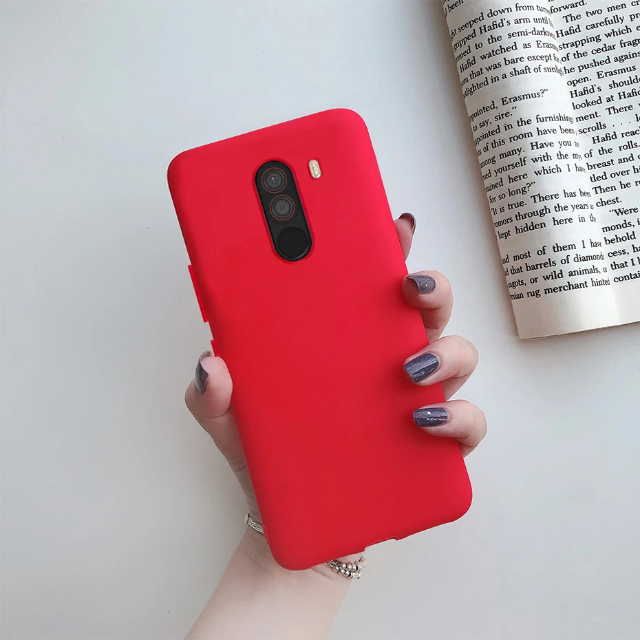 For Xiaomi Pocophone F1 Case Matte Frosted Candy Color TPU Soft Back Cover For Xiaomi Pocophone F1 Poco Phone F1 Case 6.18 inch