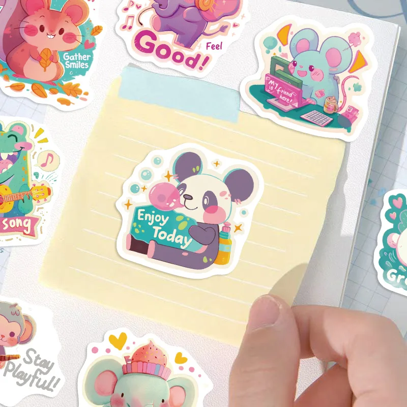 

10/30/50Pcs Cartoon Dopamine Animal Graffiti Decorative Stickers DIY Guitar Phone Water Cup Skateboard Waterproof Stickers