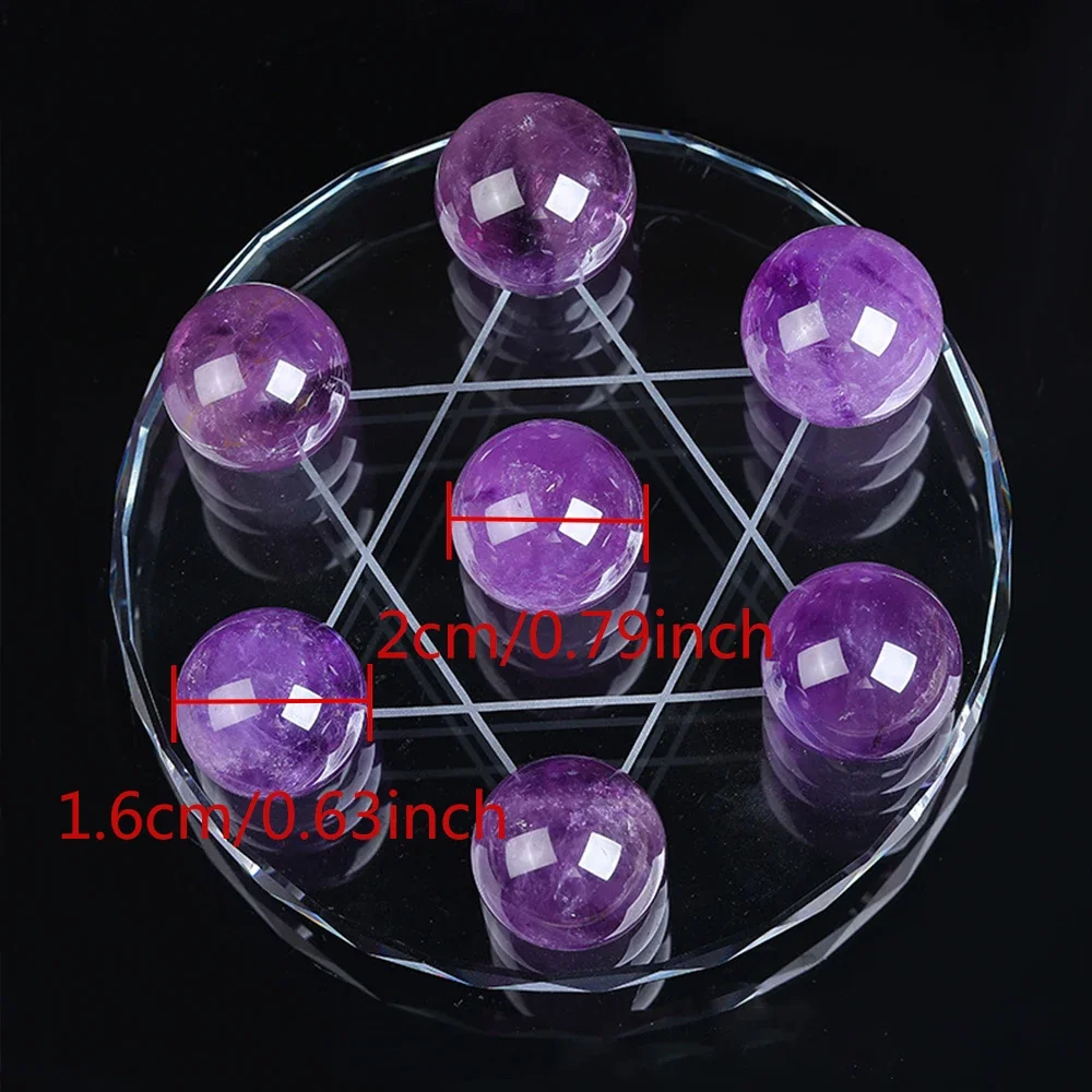 Natural Amethyst Seven Star Formation Natural Ball Seven Star Formation Purple Crystal Sphere Home Decoration 7pcs Ball