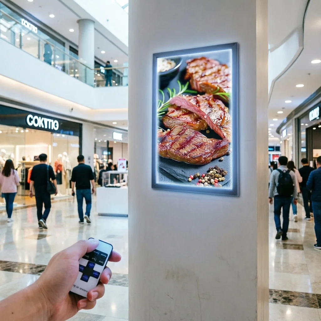 

Светодиодная рамка для постеров 24x36 дюймов, настенный LED-дисплей для кинопостеров с пультом ДУ, для кинотеатров и торговых центров, 1500–2000 люмен