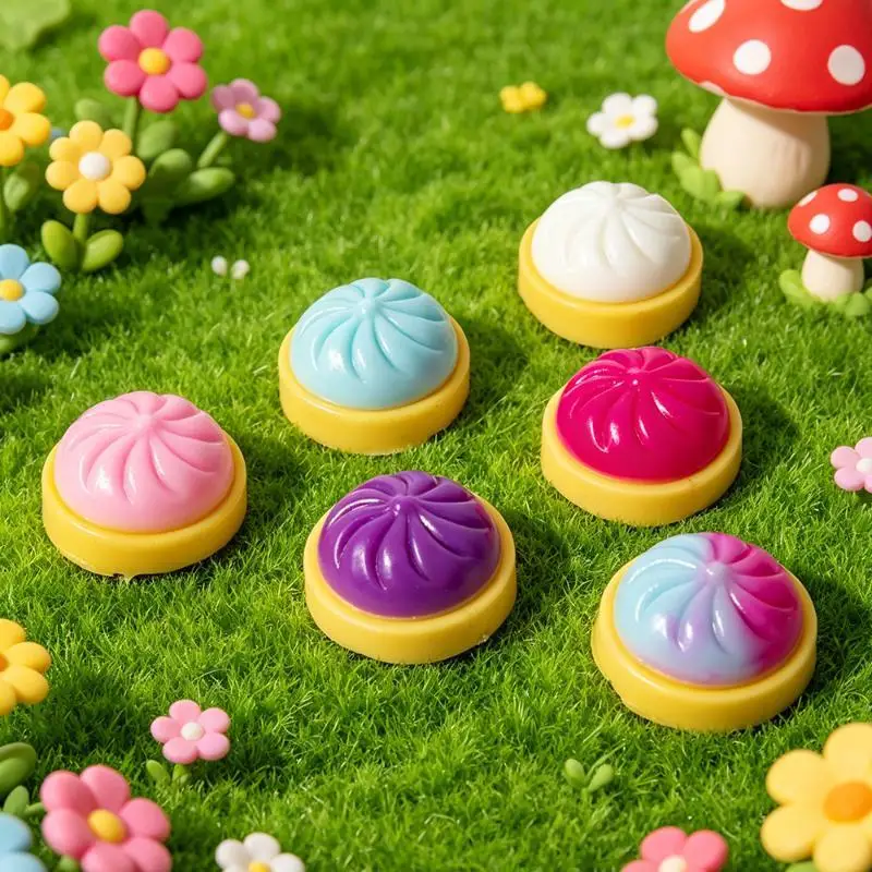 1/4pcs Simulation Flash Dumpling Pressure Ball Slow Rebound Soft Pinch Decompression Baozi Stress Relief Toy