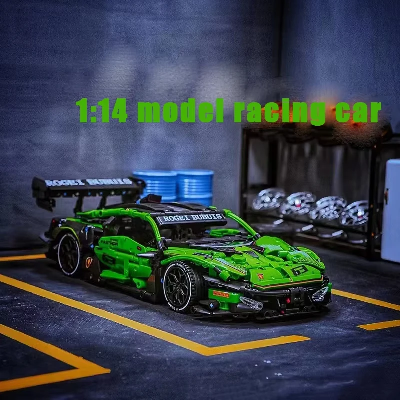 

1:14 Racing Sport Car Model Building Blocks Bricks Vehicle Supercar Remote Control Electric Assemble Toys For Boys Child Gifts