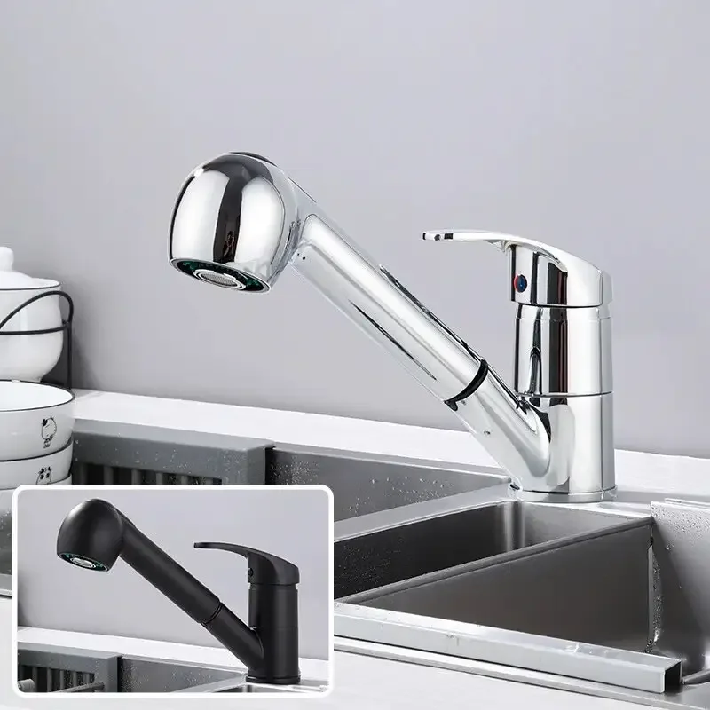 

Single Handle Spray Faucet Pull Out Kitchen Faucet Universal Rotation Shower Nozzle Faucet Bathroom Faucets Sink Mixer Tap