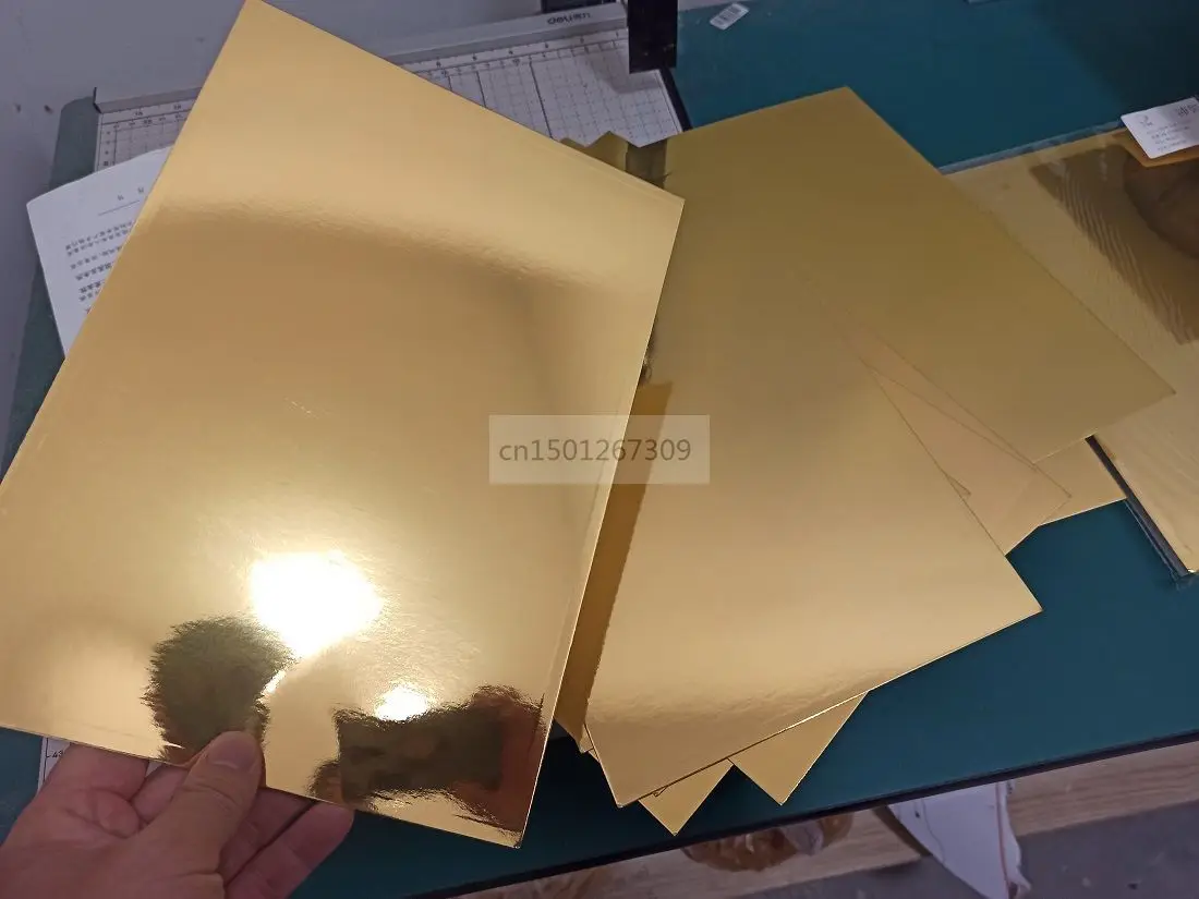 SIZE A5 SINGLE SIDE GOLD MIRROR CARDSTOCK METALLIC SHINY ART CARD FOR PAPER CRAFT CARDMAKING 10/20/50 - YOU CHOOSE QUANTITY