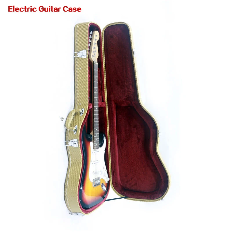 Electric Guitar Hardshell Case, Acoustic Hardshell Carrying Case for  ST/TL TL Style Electric Guitar with Latch Padding