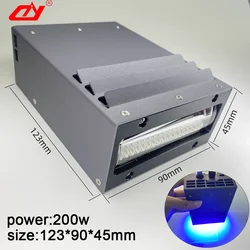 UV LED Curing Lamp Size 70*20mm Air Cooling UV Lamp High Intensity for UV Printer Ink 395nm/Epoxy Resin/Glue Curing Light