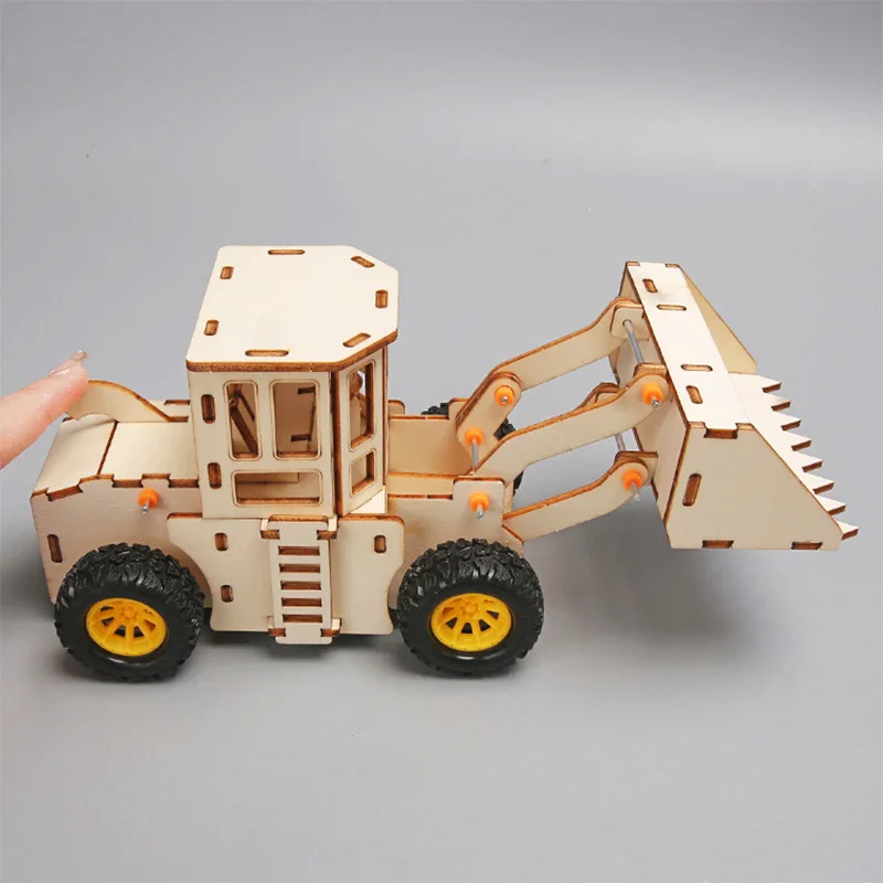 DIY Forklift Handmade Science Teaching Toy Technology Small Production Excavator Model Toy Materials