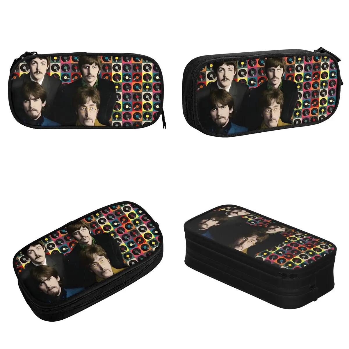 The Beatle Rock Band Pencil Case Pen Holder Bag Girl Boy Big Capacity School Supplies Gift Pencilcases