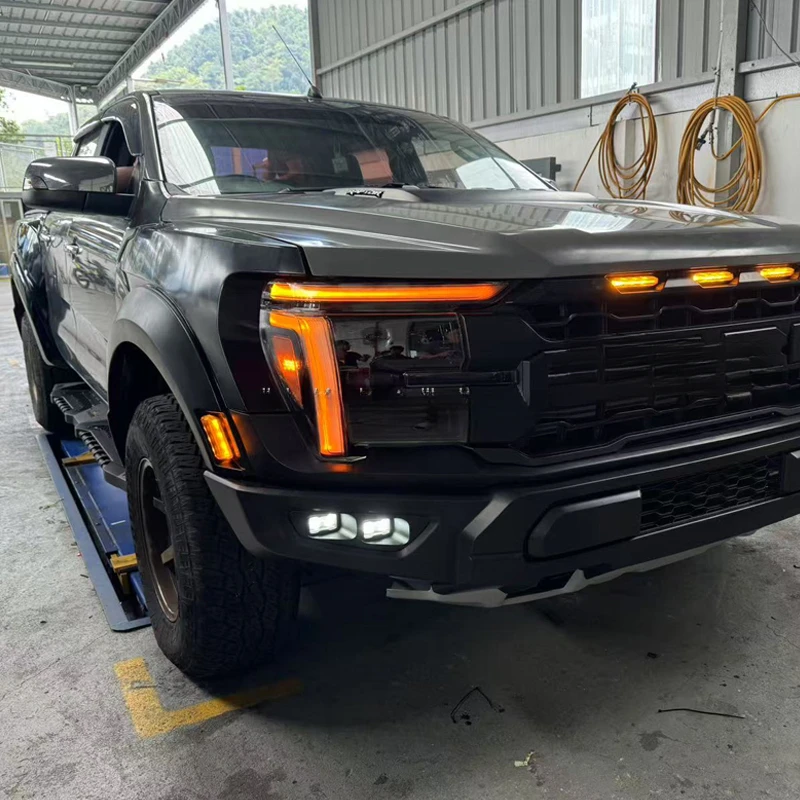 High Quality Conversion Body Kit Fit for T6 T7 T8 2012‑2021 Upgrade to 2025 F150 Raptor Style Bumper Hood Fenders