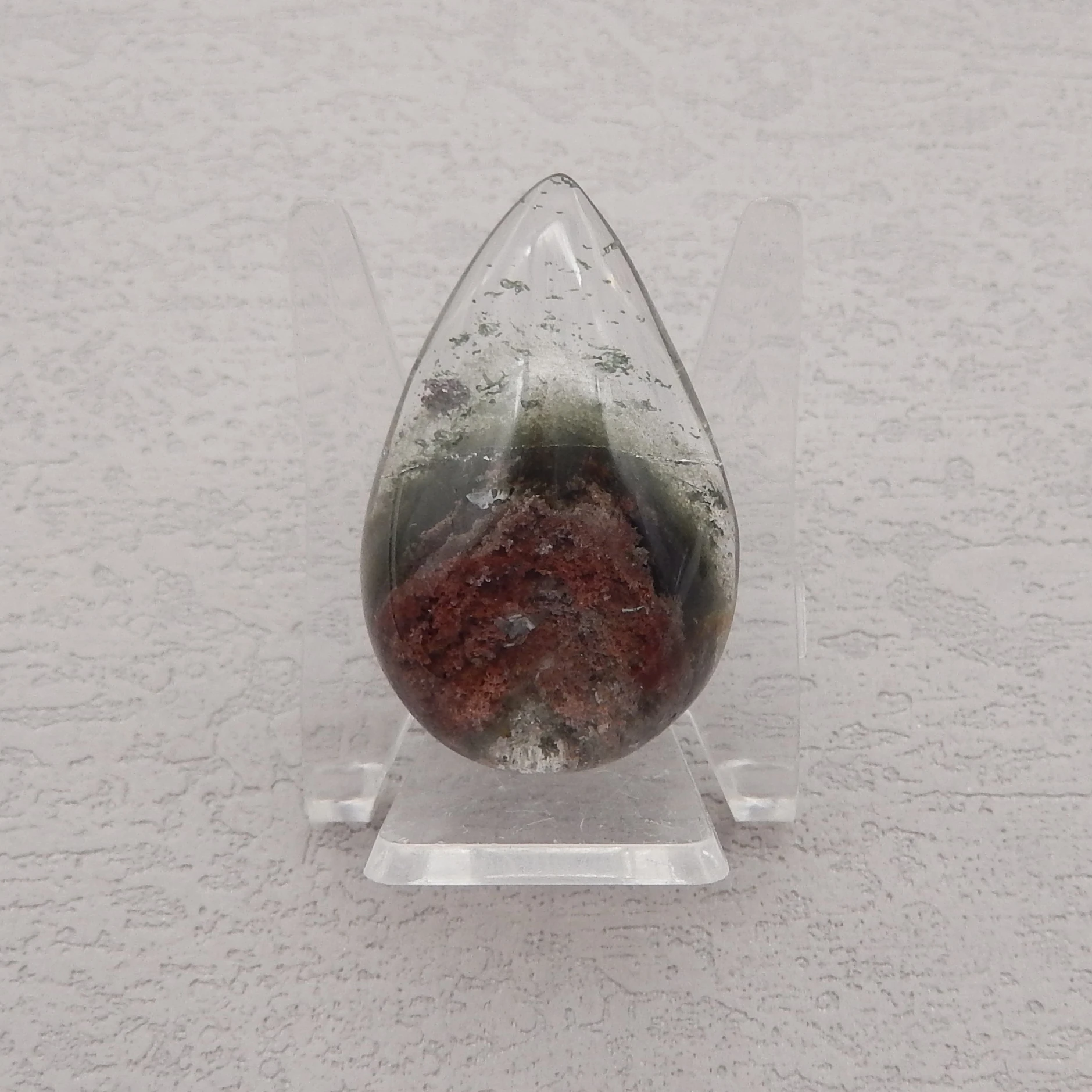 Natural Stone Green Amethyst Oval Cabochon,Fashion Water Drop Cabochon For Pendant Making Free Drilling 33x21x11mm 9g