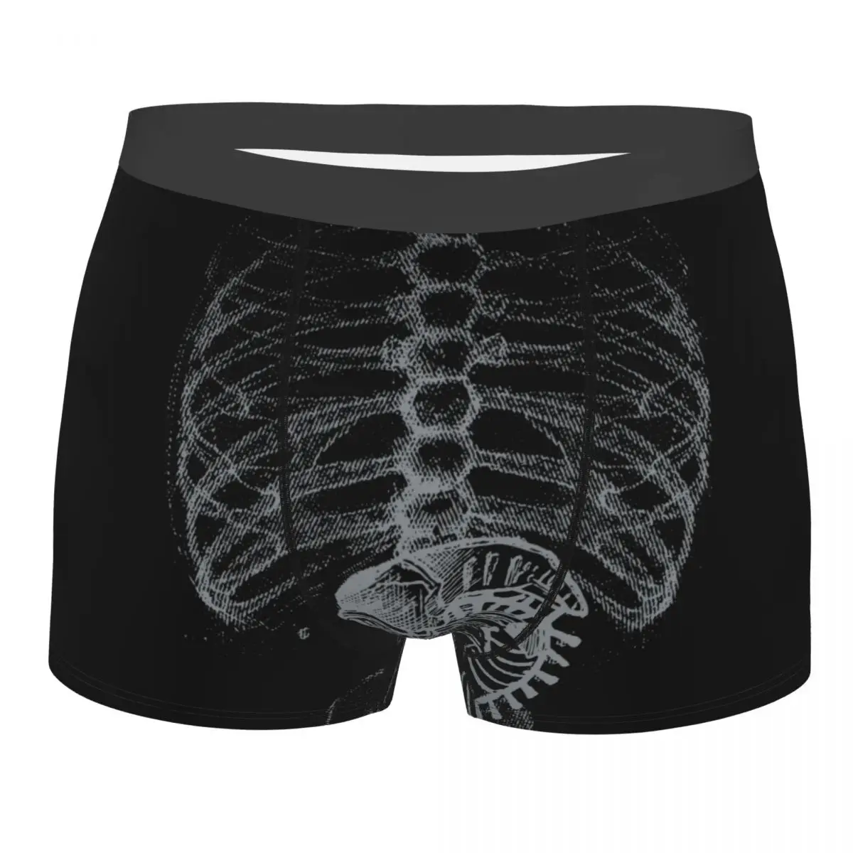 Men Alien Vs Predator Alien Bone Covenant Bone X-Ray Underwear Sexy Boxer Briefs Shorts Panties Male Soft Underpants Plus Size