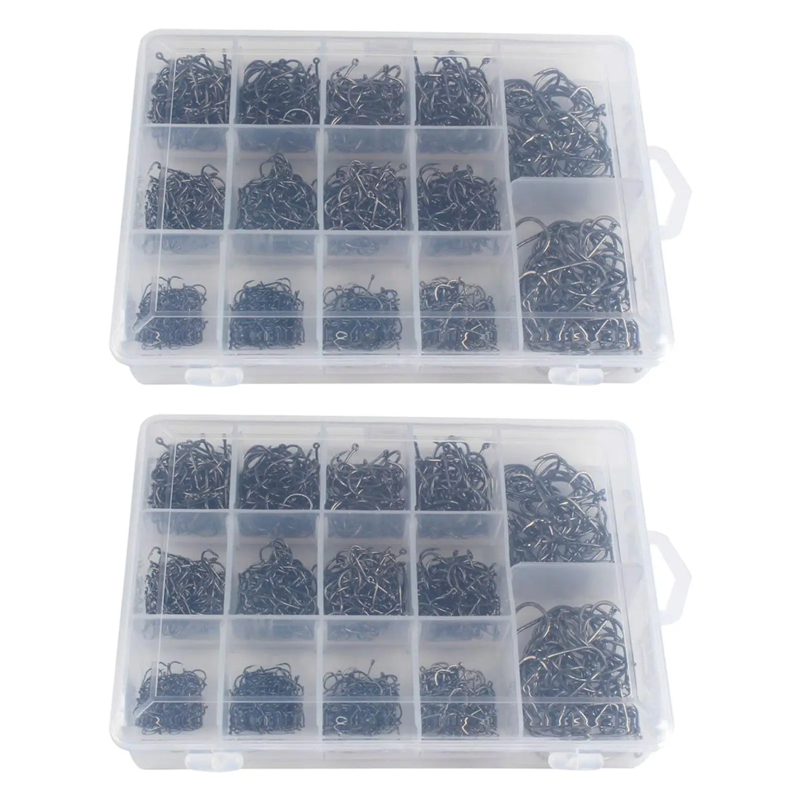 Fishing Hooks Fish Hooks Carbon Steel Hooks with Storage Box Circle Hooks Offset