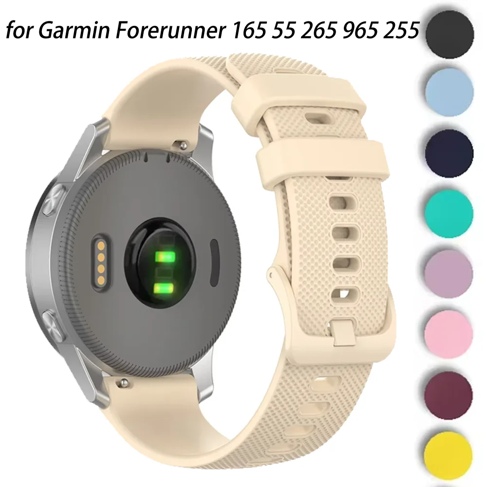 Официальный силиконовый ремешок 20 мм 22 мм для Garmin Forerunner Active 5-6/Venu3/2 165 55 265 965 255 970 570, браслет, ремешок на запястье