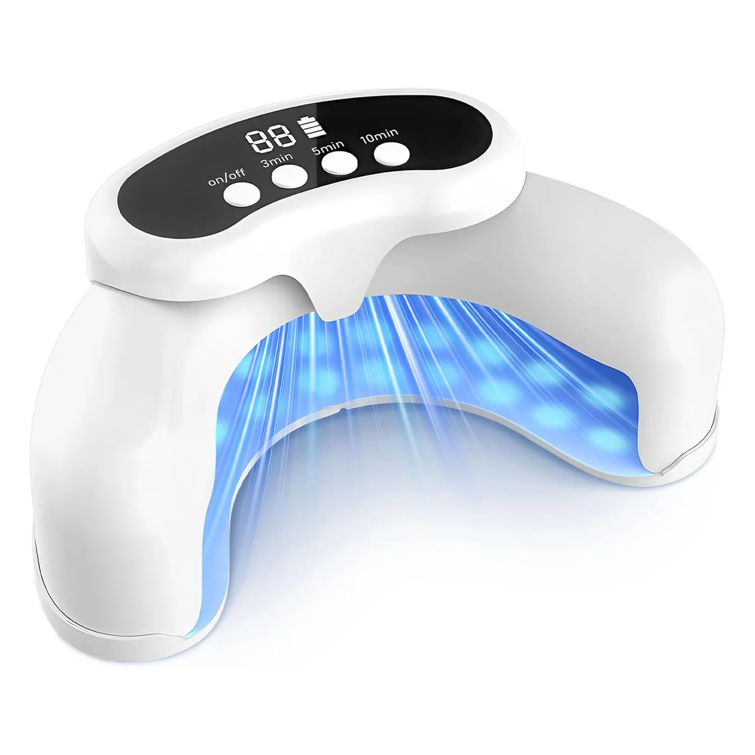 

Лазер для лечения грибка ногтей при поврежденных/поколористовшихся ногтях, домашний противогрибковый лазерный аппарат 905 нм ИК и 470 нм синий свет, 30 диодов