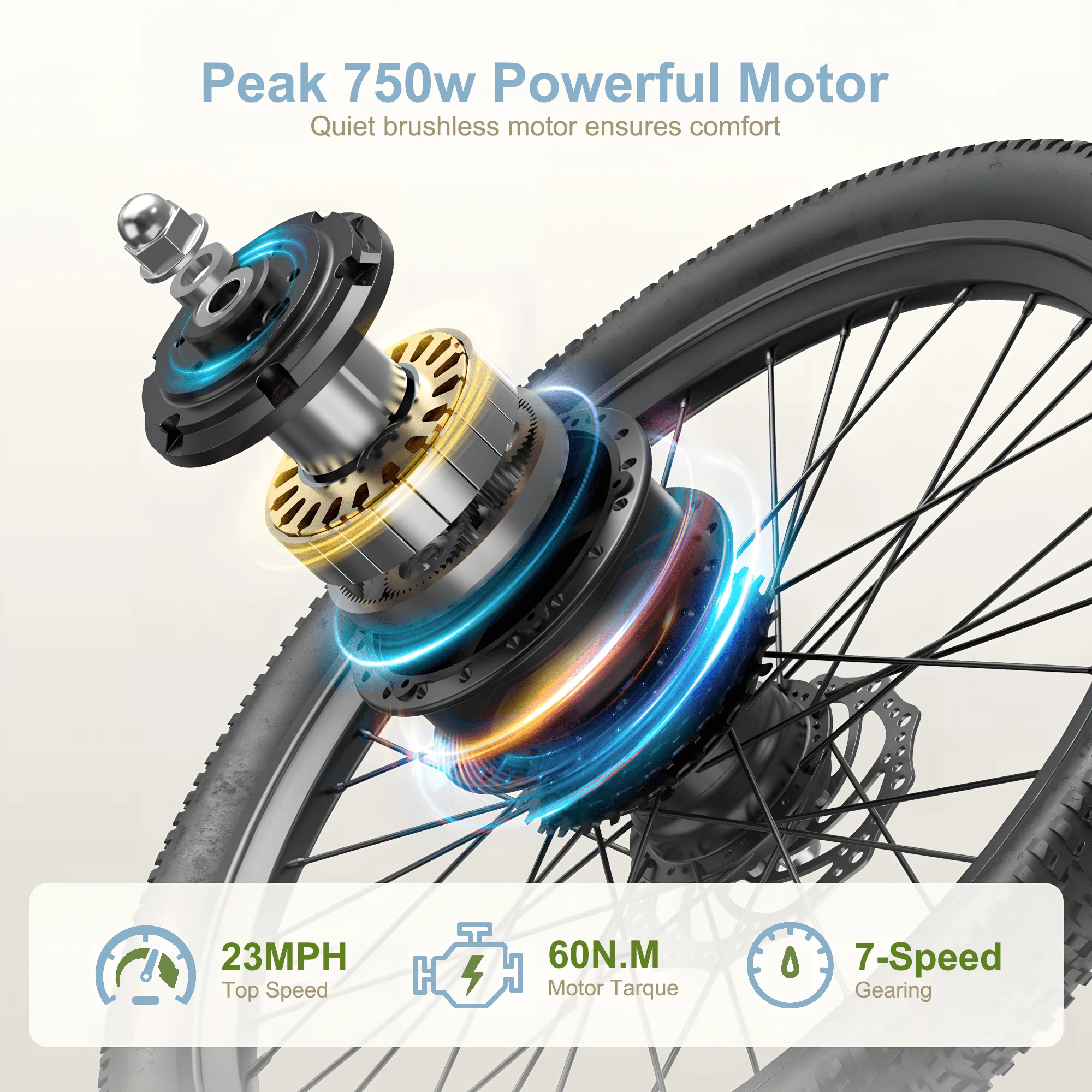 EBike ไฟฟ้าจักรยาน,24 นิ้วจักรยานเสือภูเขาไฟฟ้าพร้อมแบตเตอรี่ลิเธียม,400W 36V มอเตอร์,7 ความเร็ว 23MPH ไฟฟ้าจักรยานสําหรับผู้ใหญ่