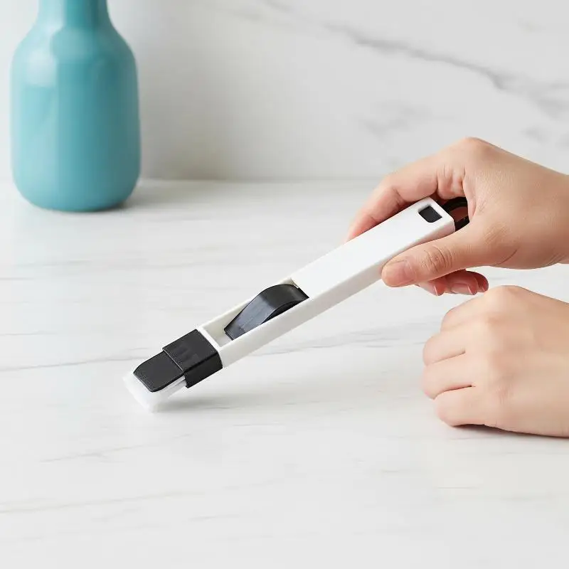 Portable Two-in-one Cleaning Brush Multifunctional Door and window Keyboard Groove Cleaner Dust Shovel Window Rail Cleaning Tool