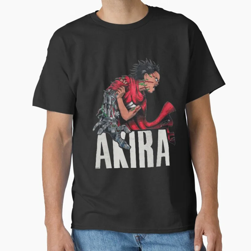 

akira ghost in shell art Japan cyberpunk city explosion cyber mecha tokyo motorcycle Anime Gift T shirt for men large size Tops