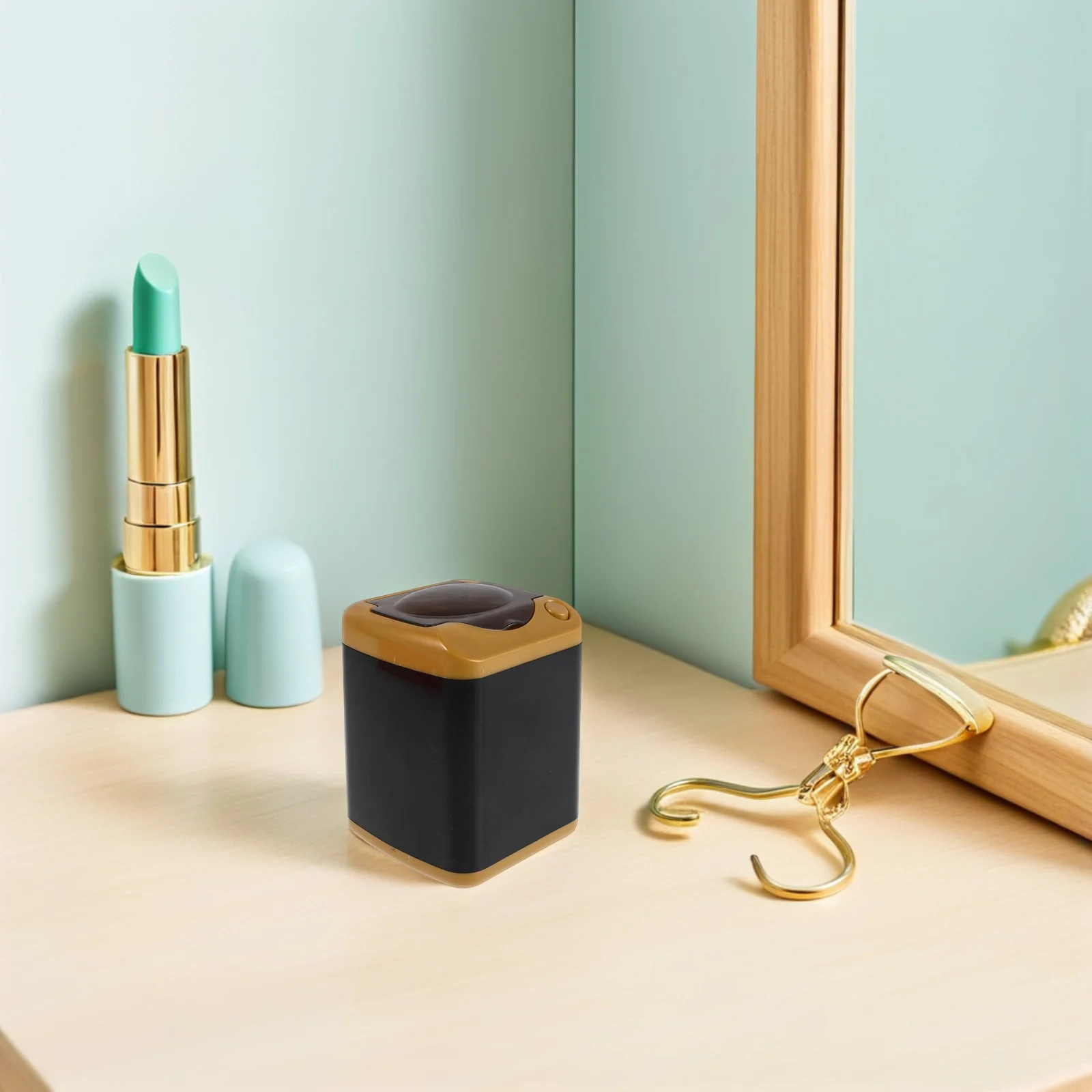 1 Juego de máquina limpiadora de pestañas, Mini lavadora automática para esponjas de maquillaje, herramienta de belleza portátil, máquina limpiadora de pestañas