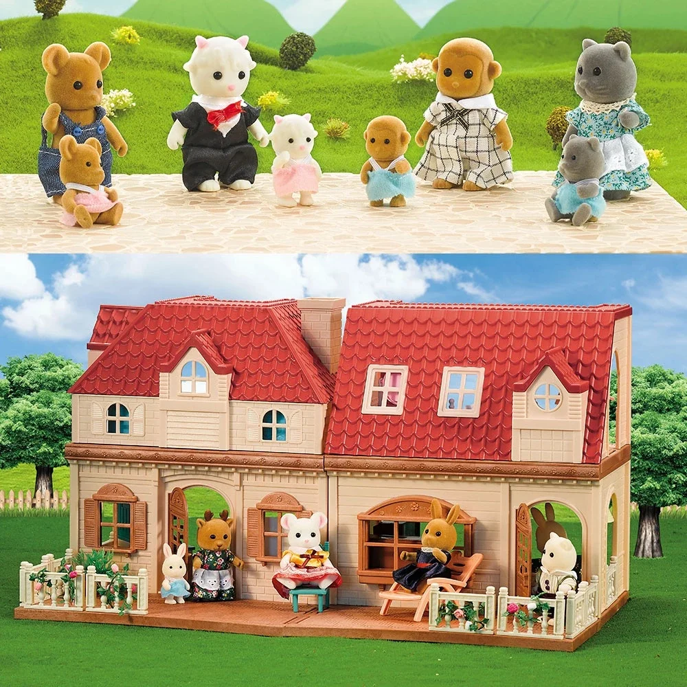 Simulatie Bos Konijn Familie Pop Knuffels Poppenhuis Figuren DIY Speeltoestel Speelhuis Kinderen Meisje Verjaardag Kerstcadeaus