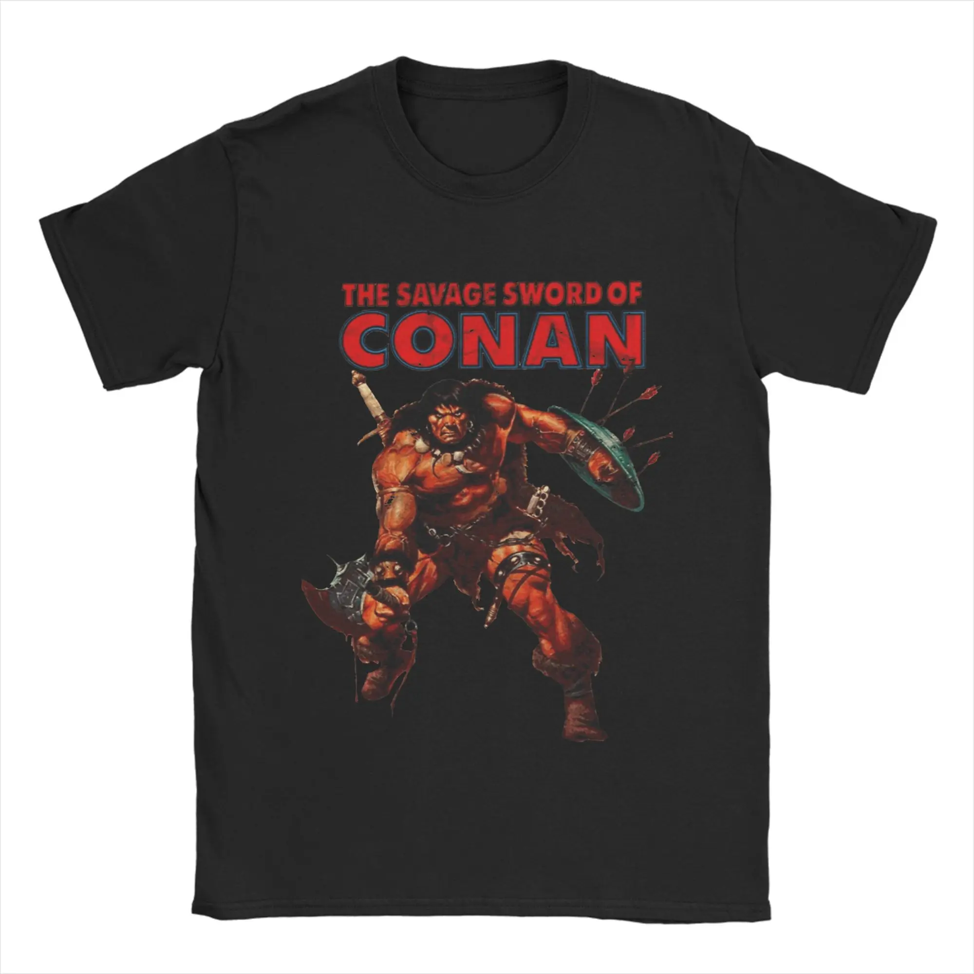 Conan the Barbarian  T-Shirt Summer Movie Novelty T Shirts Couple Cotton O Neck Plus  Clothing Short Sleeve Aesthetic Tshirt