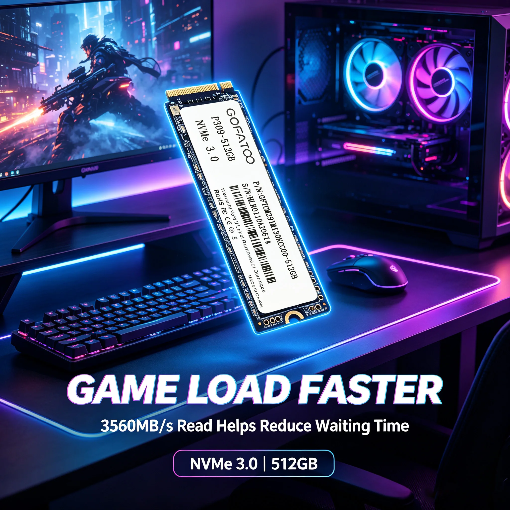 GOFATOO M.2 2280 PCIe3.0×4 Gen - Gaming Console Table recensie en prijs