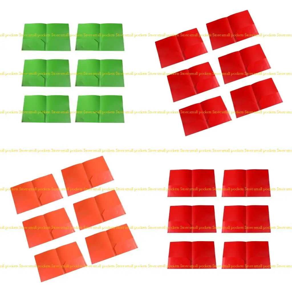 

R1WD 6 шт. папки с двумя карманами 11,4x9,25 дюймов папки для презентаций школьные канцелярские товары