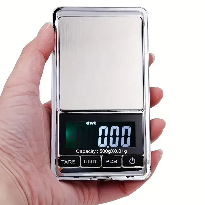 Mini balance de poche portable avec écran LCD numérique, poids en grammes de bijoux, cuisine intelligente, cuisson, 1 pièce, 1g, 500/0g