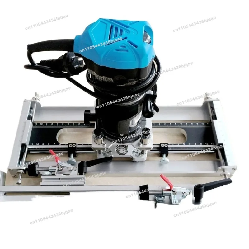 For  Cross Hinge Slotter Aluminum Alloy Doors and Windows  Hole Opener Invisible Handle 2-in-1 Slotting