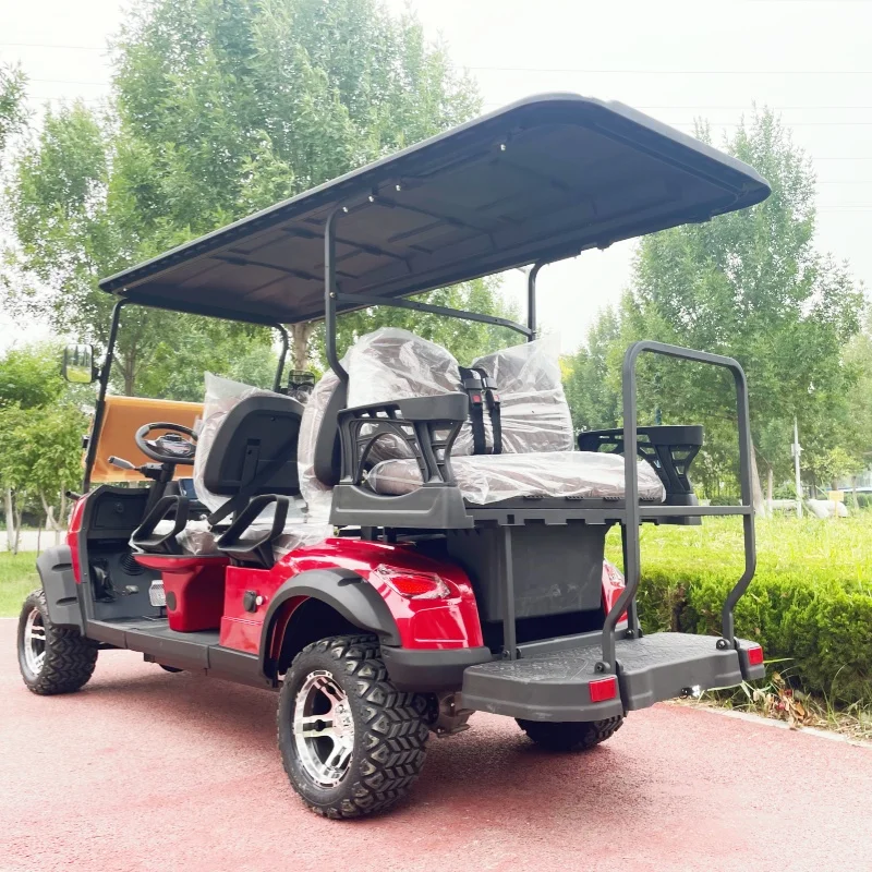 Dylante China New Energy High Chassis Electric Golf Cart 6 Seat Club Car Bumper 12 Inch Tires Upholstered Seat Free Custom Color