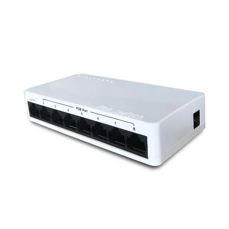 8 Port 10/100Mbps Network Reverse Switch Optical Ethernet Switch with POE Function